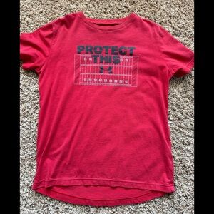 Under Armour red t-shirt, youth medium